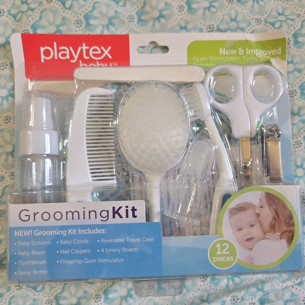 Playtex Baby Grooming Kit with White and Clear Tools